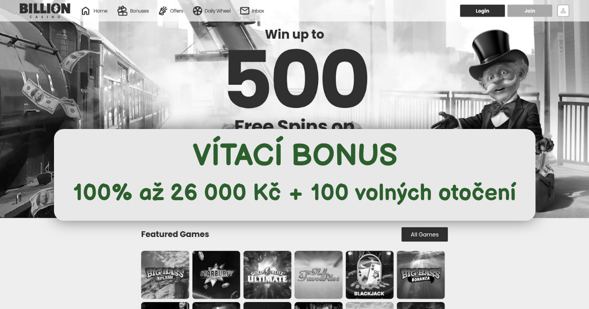 Billion Casino - Top výherní automaty s bonusem 30 000 Kč