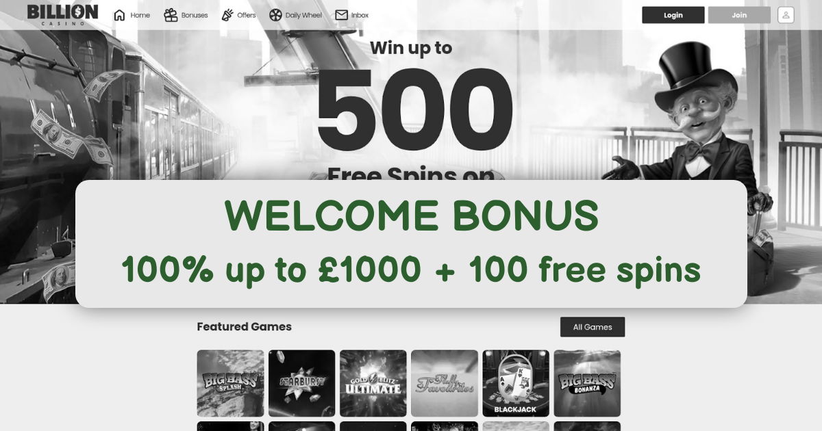 Billion Casino - Top UK Slots with £500 Bonus + 200 Free Spins